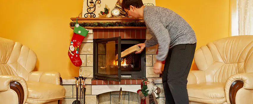 Rusted Metal Fireplace Restoration in Lancaster, Texas